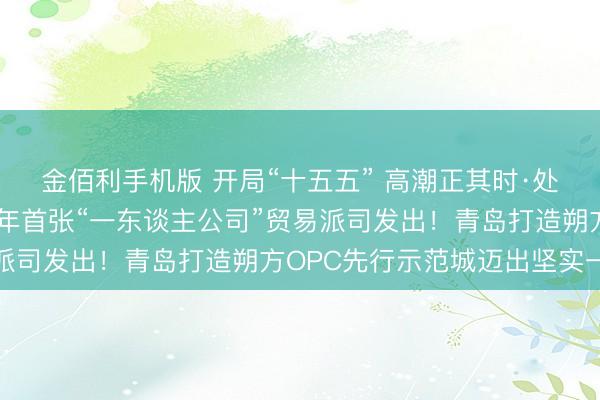 金佰利手机版 开局“十五五” 高潮正其时·处事创业 担当尽职|马年首张“一东谈主公司”贸易派司发出!青岛打造朔方OPC先行示范城迈出坚实一步